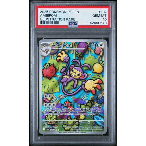 Pokémon TCG: Ambipom #107 PSA 10 - Phantasmal Flames-142690648