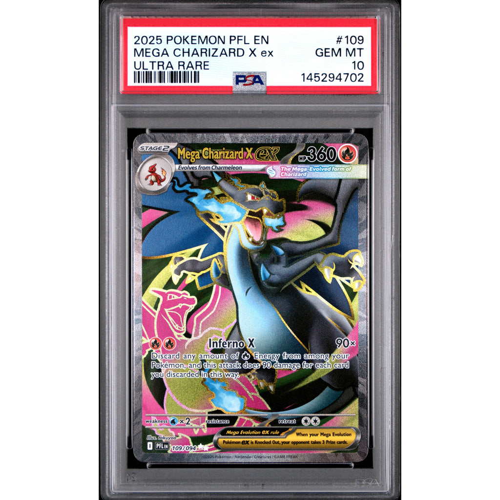 Pokémon TCG: Mega Charizard X Ex #109 PSA 10 - Phantasmal Flames