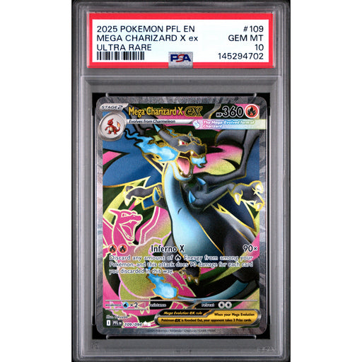 Pokémon TCG: Mega Charizard X Ex #109 PSA 10 - Phantasmal Flames-145294702