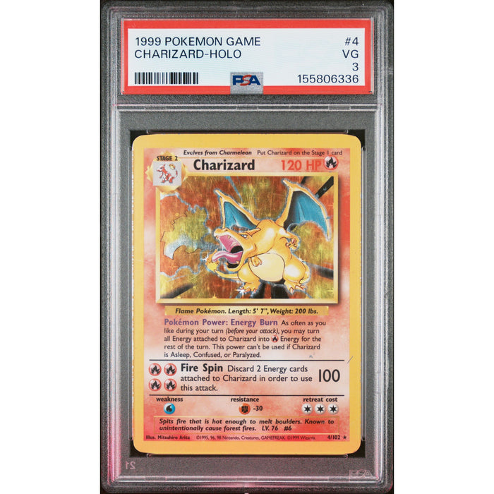Pokémon TCG: Charizard Holo #4 PSA 3-155806336