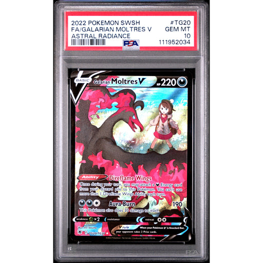Pokémon TCG: Galarian Moltres V TG20 PSA 10 - Astral Radiance