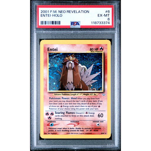 Pokémon TCG: Entei 6 PSA 6 Holo - Neo Revelation