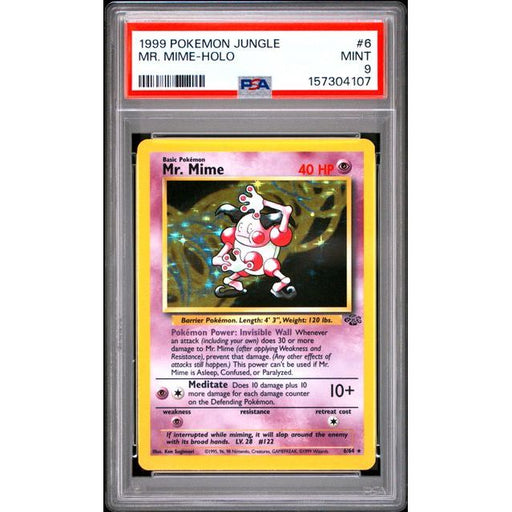 Pokémon TCG: Mr. Mime Holo #6 PSA 9-157304107