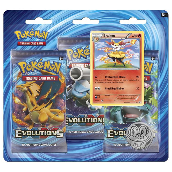 Pokémon TCG: Evolutions 3-pack Blister (X & Y)