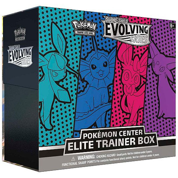 Pokémon TCG: Evolving Skies Pokemon Center elite trainer box (Glaceon, Vaporeon, Sylveon, Espeon)