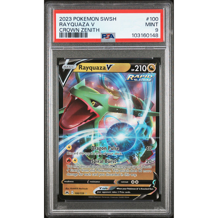Pokémon TCG: Rayquaza V #100 PSA 9 - Crown Zenith-103160148