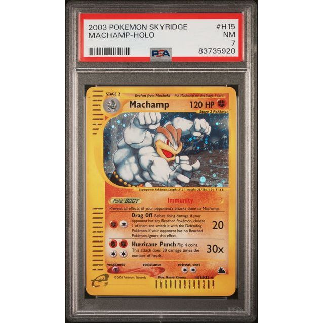 Pokémon TCG: Machamp Holo #H15 PSA 7 - Skyridge