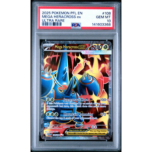Pokémon TCG: Mega Heracross Ex #108 PSA 10-141603368