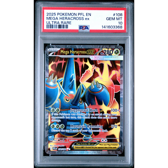 Pokémon TCG: Mega Heracross Ex #108 PSA 10-141603368