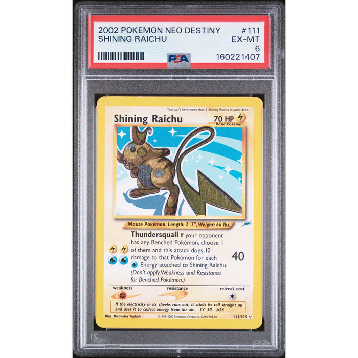 Pokémon TCG: Shining Raichu #111 PSA 6-160221407