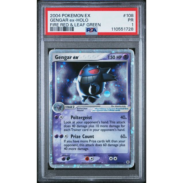 Pokémon TCG: Gengar Ex Holo #108 PSA 1-110551728