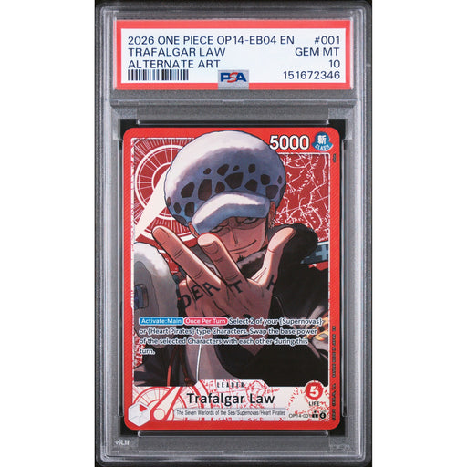 One Piece TCG: Trafalgar Law #001 PSA 10-151672346