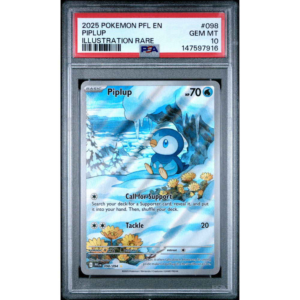 Pokémon TCG: Piplup #098 PSA 10 - Phantasmal Flames