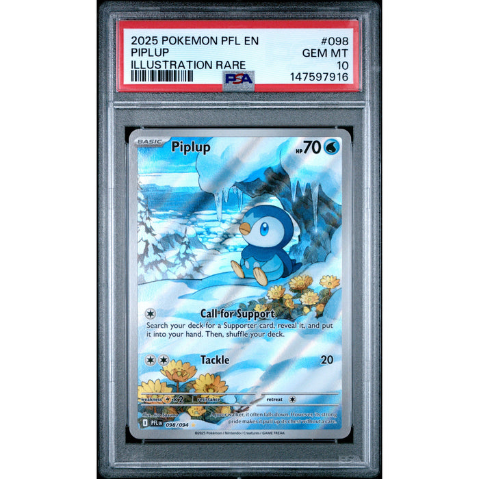 Pokémon TCG: Piplup #098 PSA 10 - Phantasmal Flames-147597916