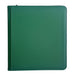 A closed TCGPicks: Samlekortmappe [480 pockets 4X4] by Ml Trading with a textured green cover is shown on a white surface. The binder features rounded corners and a visible spine on the left side.