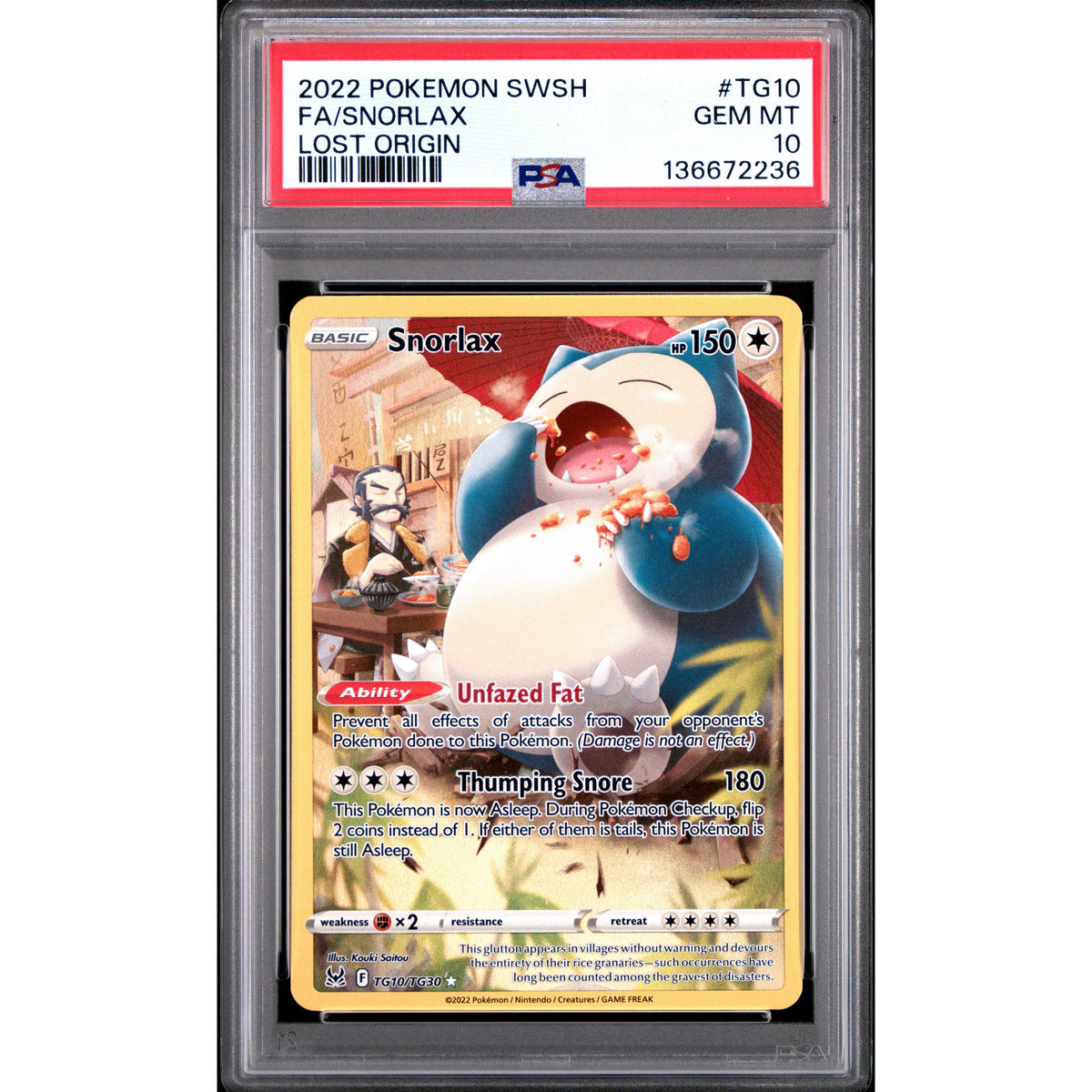 Pokémon TCG: Snorlax #TG10 PSA 10-136672236