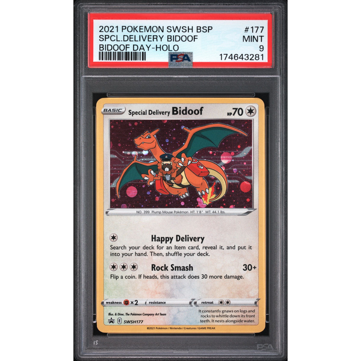 Pokémon TCG: Special Delivery Bidoof #177 PSA 9-174643281