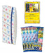 A Pokémon TCG: Pokémon GO Card File Set - Japansk (Sword & Shield) by The Pokémon Company is shown on a white background, showcasing a Pokémon card binder, a Pikachu promo card, and three sealed Pokémon GO booster packs with vibrant designs—ideal for collectors of japanske Pokémon kort.