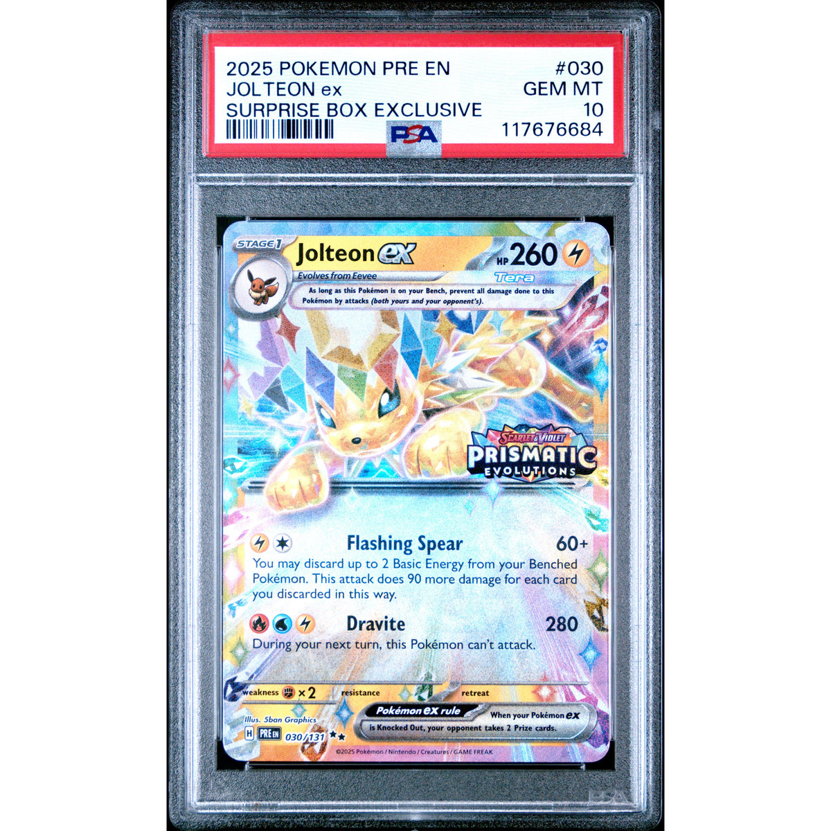 Pokémon TCG: Jolteon Ex #030 PSA 10-117676684