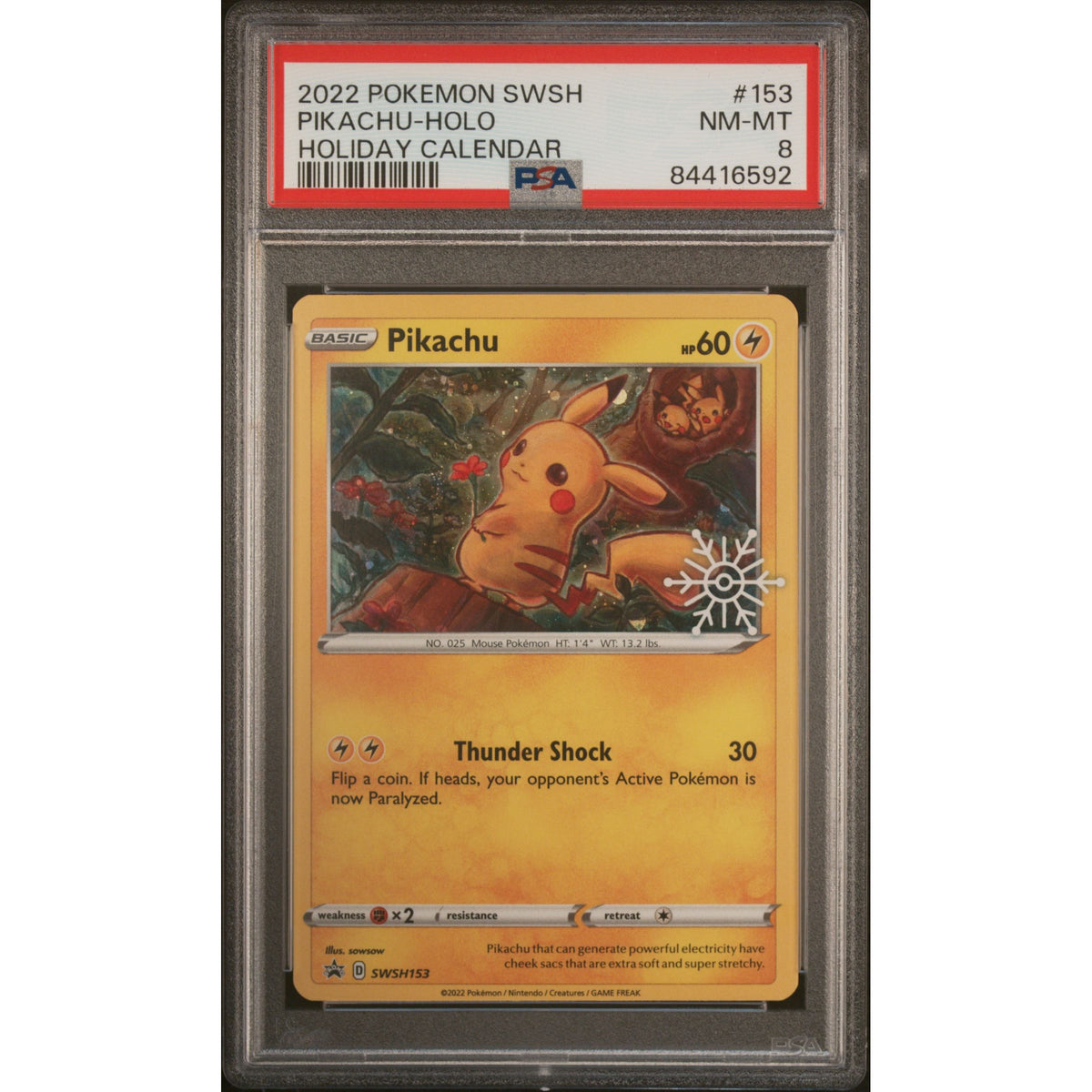 Pokémon TCG: Pikachu Holo #153 PSA 8-84416592