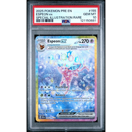 Pokémon TCG: Espeon Ex 155 PSA 10 - Prismatic Evolutions
