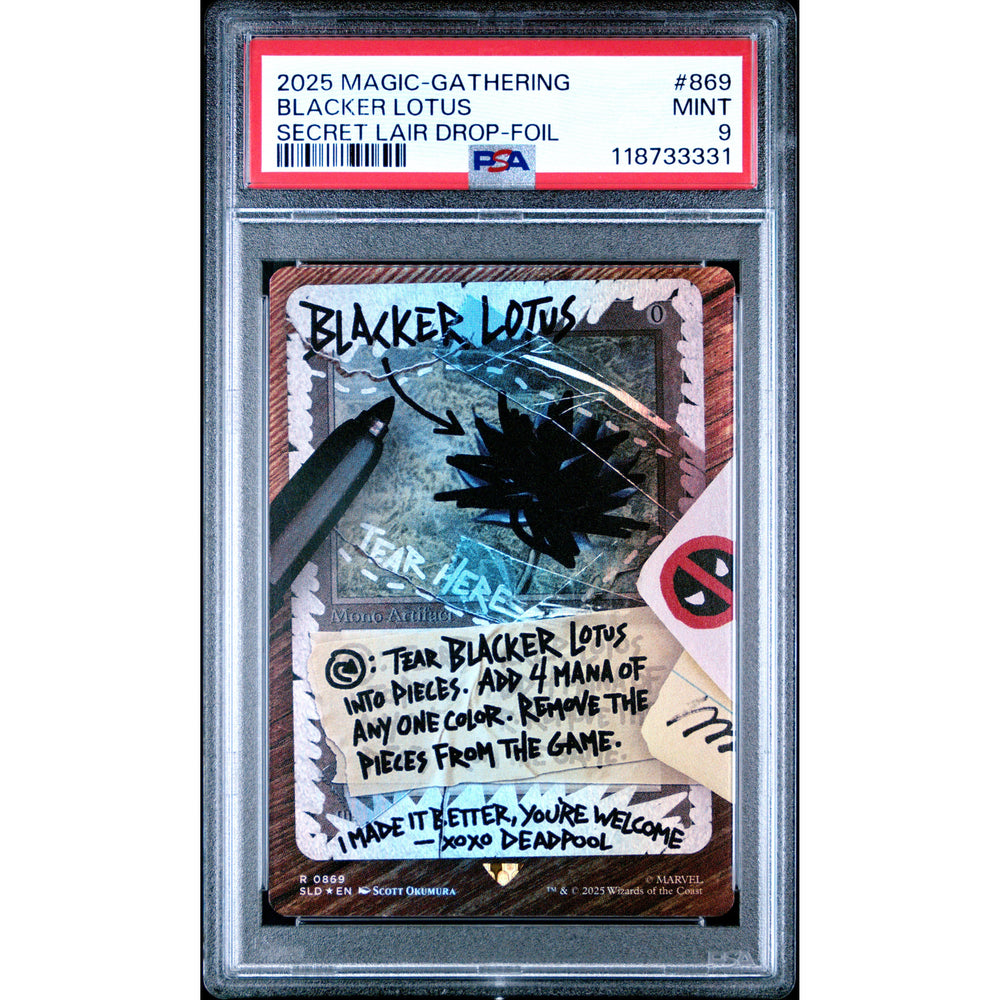 Magic the Gathering: Blacker Lotus #0869 PSA 9