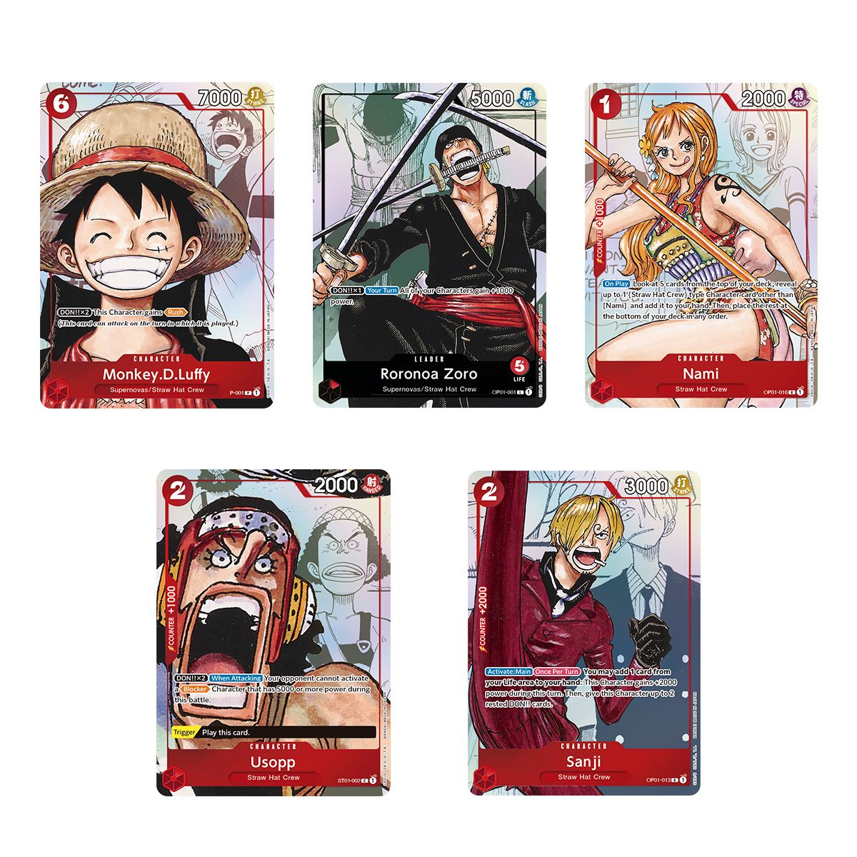 Bandai One Piece Card Game: Premium Card Collection 25th Edition Japansk folder featuring various One Piece characters at the bottom.
