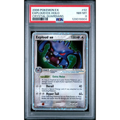 Pokémon TCG: Exploud Ex #92 PSA 8 Holo - Crystal Guardians