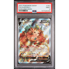 Pokémon TCG: Leafeon V #167 PSA 9 - Evolving Skies