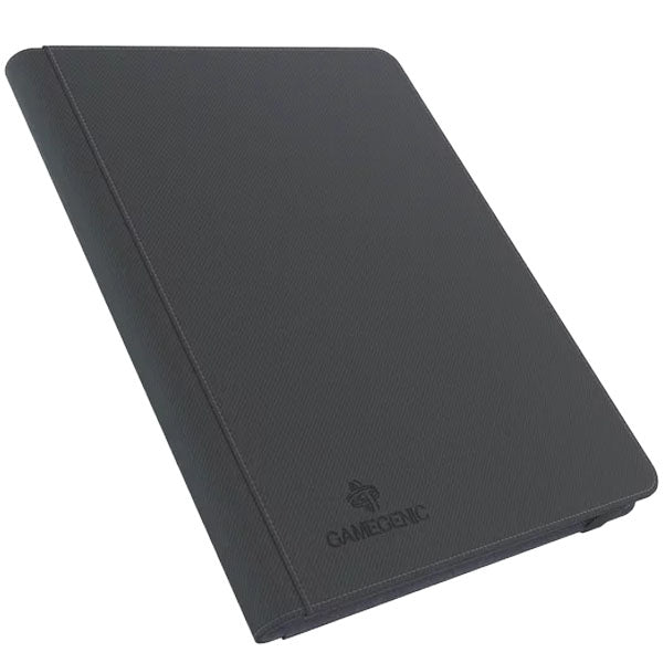 The Gamegenic: Prime Album 18-Pocket is a dark gray case with a textured surface and embossed Gamegenic logo, offering Prime Album-style samlekort beskyttelse for your collectibles.