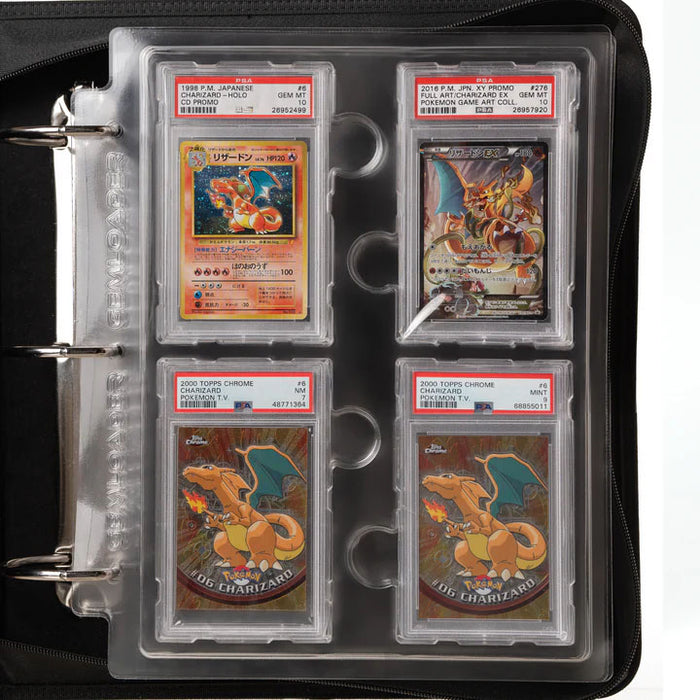 Premium Graded Card Binder with graded cards