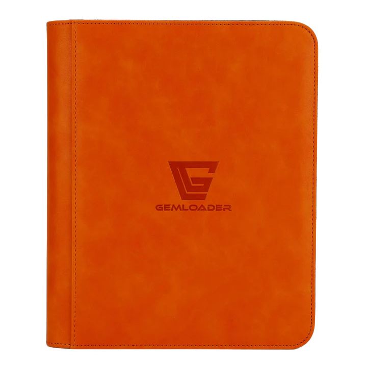 Gemloader Premium 3''X4'' toploader fit collector's binder [112 pockets 2X2] - Orange