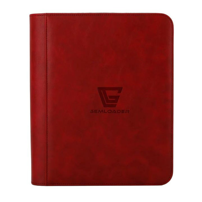Gemloader Premium 3''X4'' toploader fit collector's binder [112 pockets 2X2] - Red