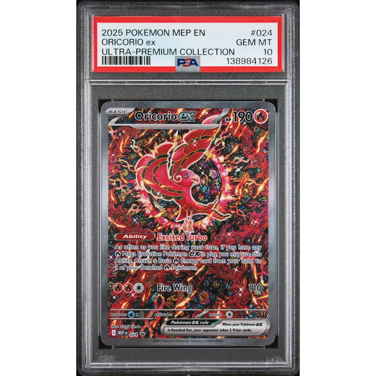 Pokémon TCG: Oricorio Ex #024 PSA 10-138984126