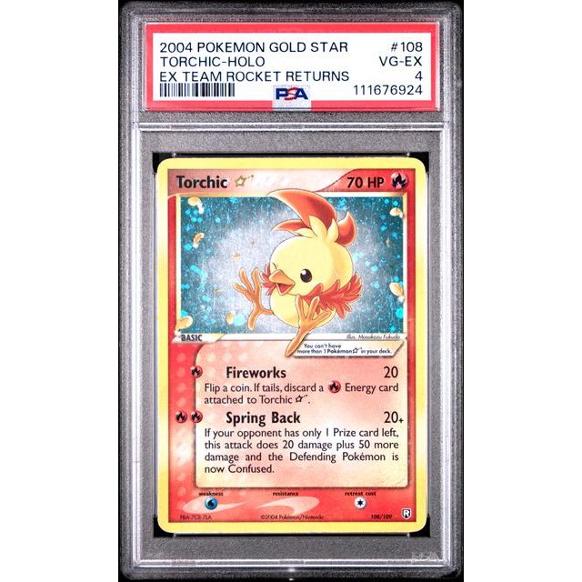 Pokémon TCG: Torchic Gold Star #108 PSA 4-111676924