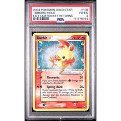 Pokémon TCG: Torchic Gold Star #108 PSA 4 - Team Rocket Returns