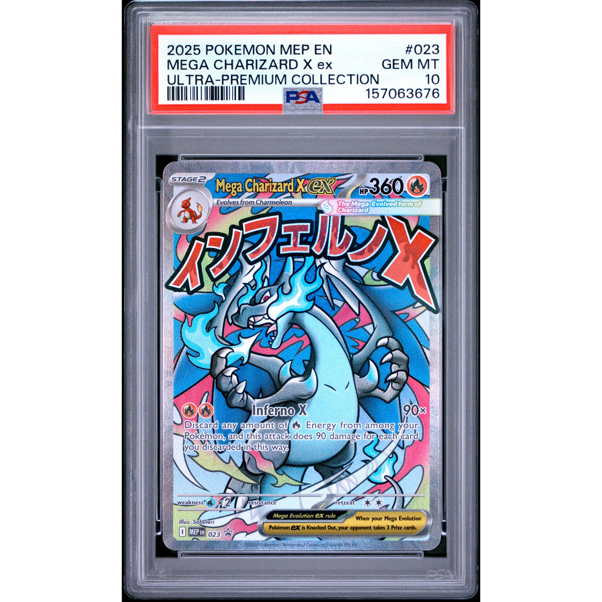 Pokémon TCG: Mega Charizard X Ex #023 PSA 10-157063676