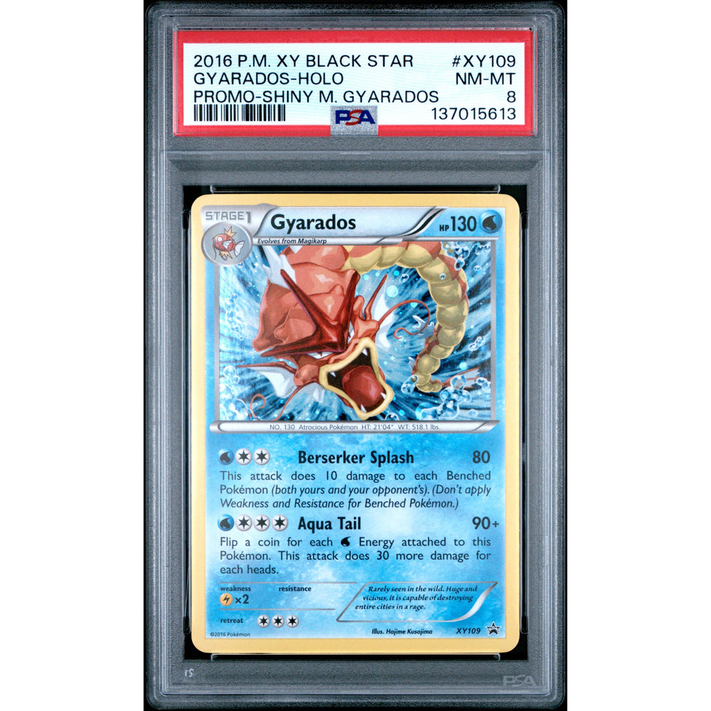 Pokémon TCG: Gyarados XY109 PSA 8 Holo - Black Star Promo