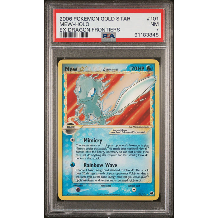 Pokémon TCG: Mew Gold Star #101 PSA 7 - Dragon Frontiers-91183848