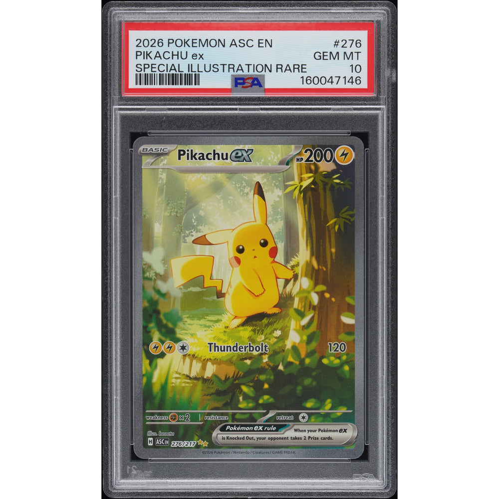Pokémon TCG: Pikachu Ex #276 PSA 10 - Ascended Heroes