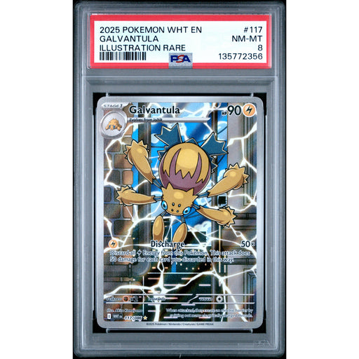 Pokémon TCG: Galvantula #117 PSA 8 - White Flare-135772356