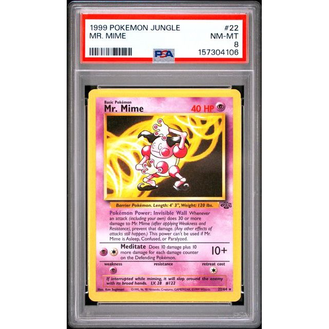 Pokémon TCG: Mr. Mime #22 PSA 8-157304106