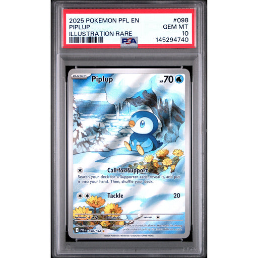 Pokémon TCG: Piplup #098 PSA 10 - Phantasmal Flames-145294740