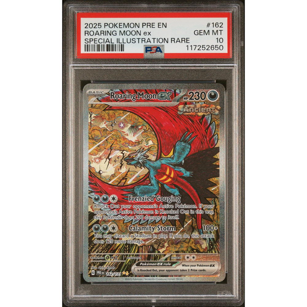 Pokémon TCG: Roaring Moon Ex #162 PSA 10 - Prismatic Evolutions