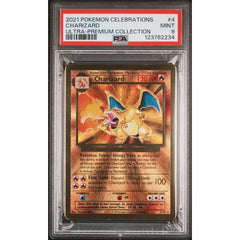 Pokémon TCG: Charizard #4 PSA 9 - Metal