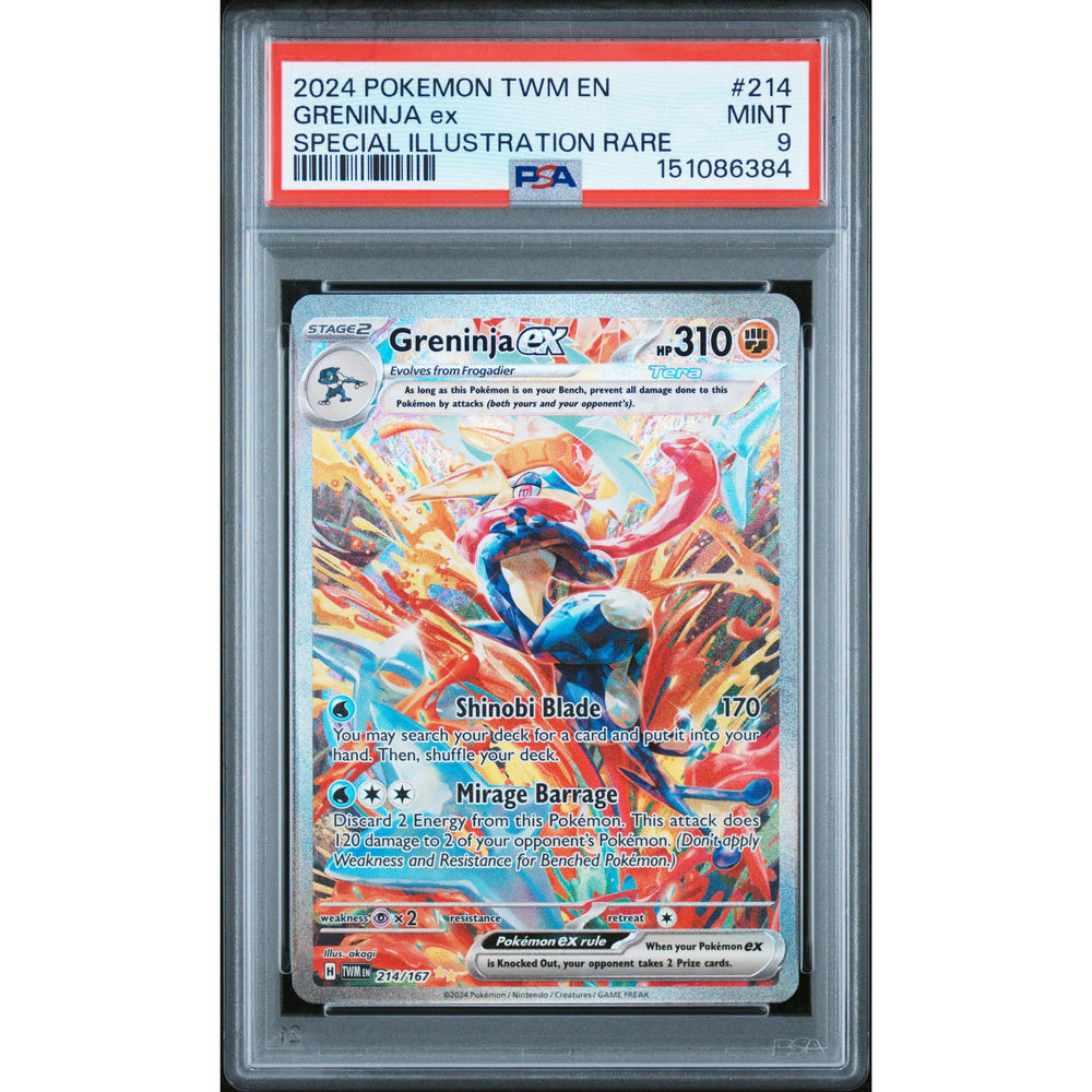 Pokémon TCG: Greninja Ex #214 PSA 9 - Twilight Masquerade
