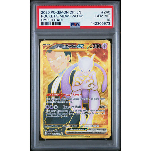 Pokémon TCG: Rocket's Mewtwo Ex #240 PSA 10 - Destined Rivals-142305973