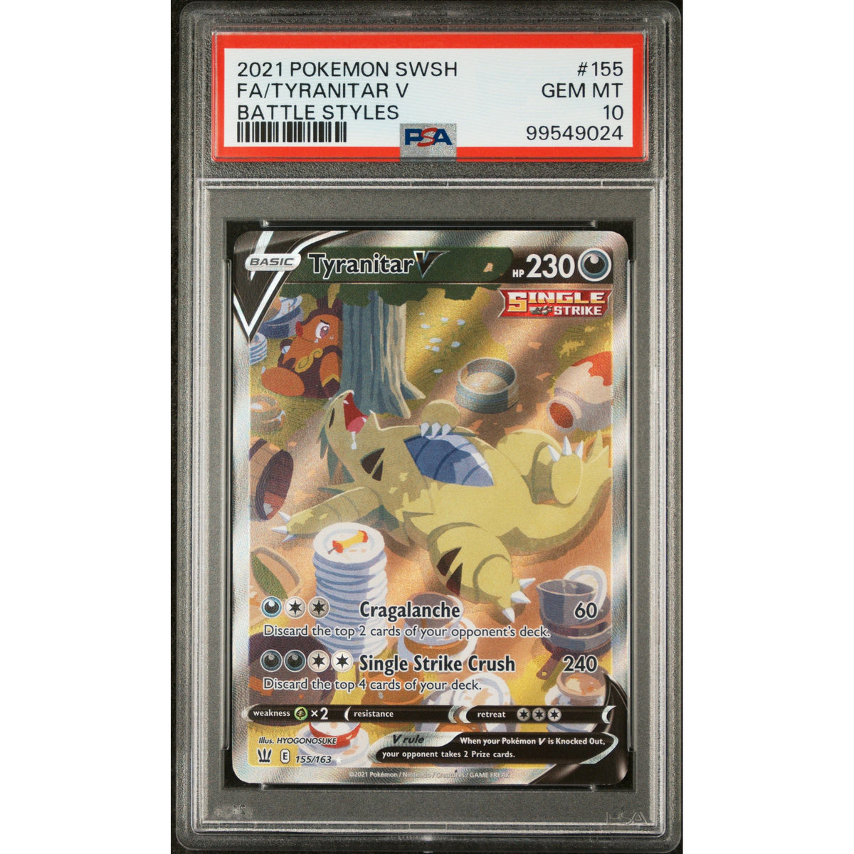 Pokémon TCG: Tyranitar V #155 PSA 10-99549024