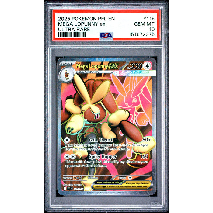 Pokémon TCG: Mega Lopunny Ex #115 PSA 10-151672375
