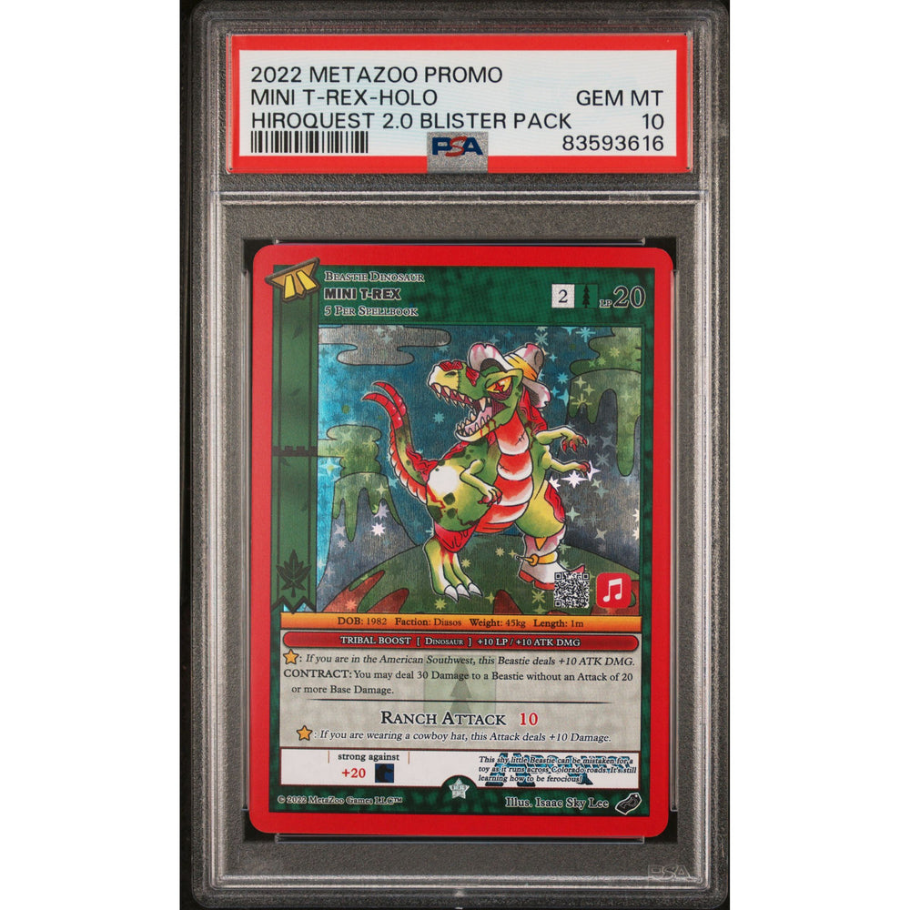 Meta Zoo TCG: Mini T-Rex PSA 10 Holo